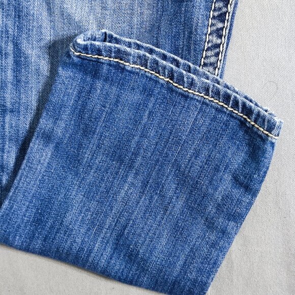 Silver Suki Capri jeans women's size 28 hard washed denim blue straight leg - Picture 10 of 16